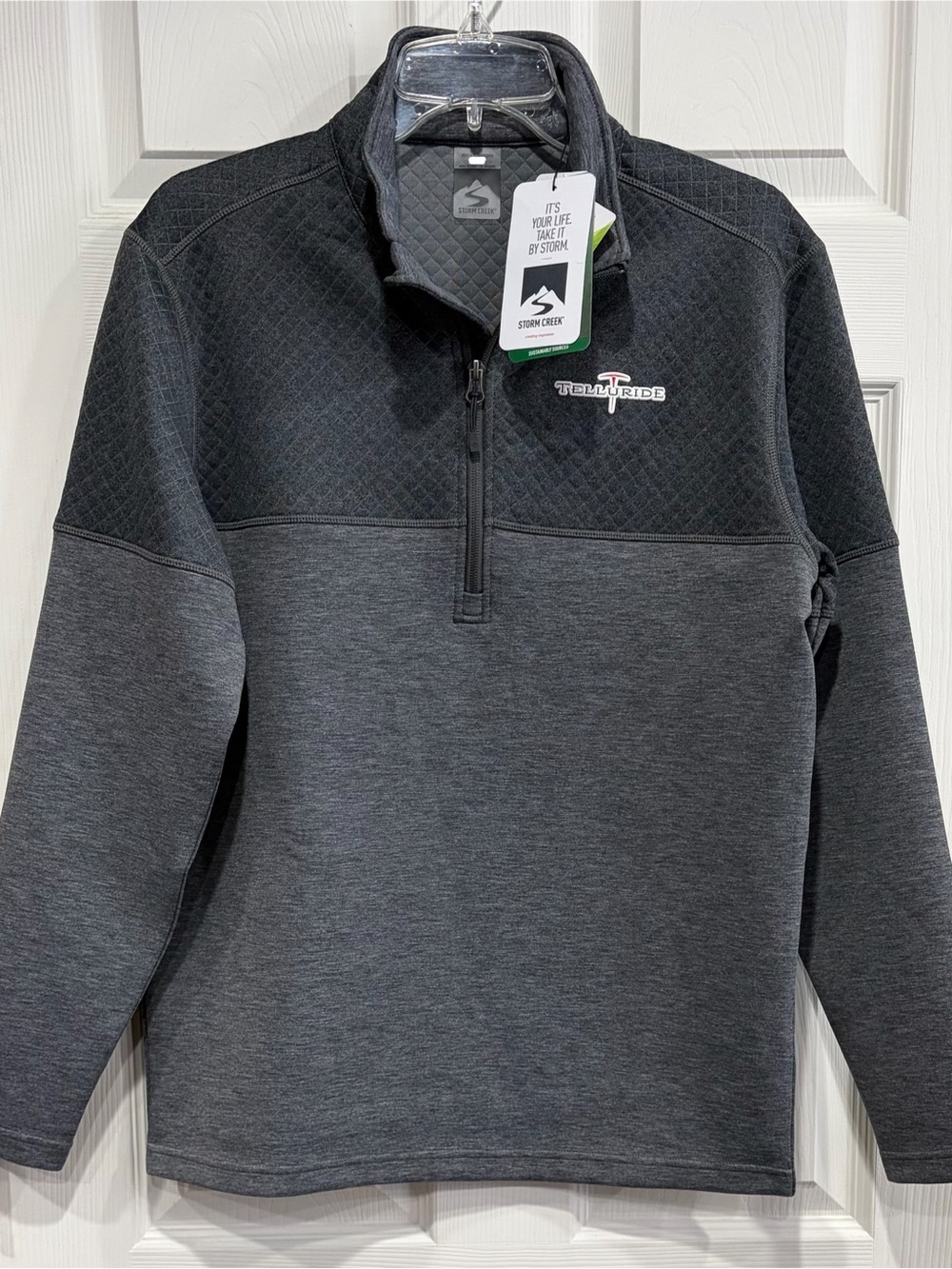Storm Creek Men's XXL Telluride Architect 1/4 Zip Jacket Grey Quilted NWT